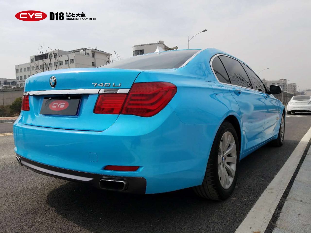 宝马740li钻石天蓝d18