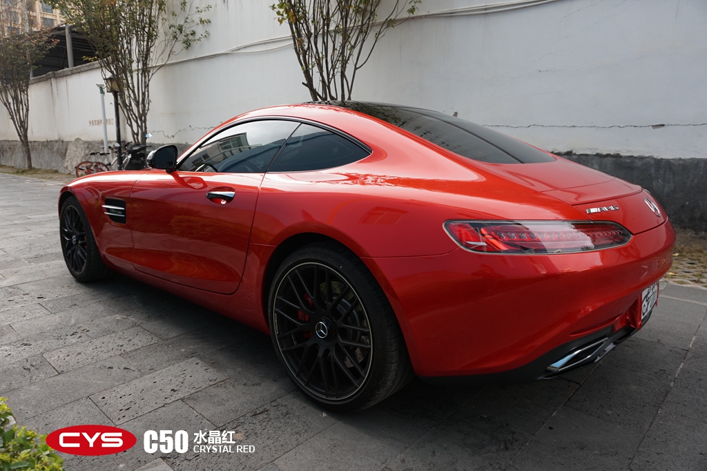 奔驰amg-gts水晶红c50
