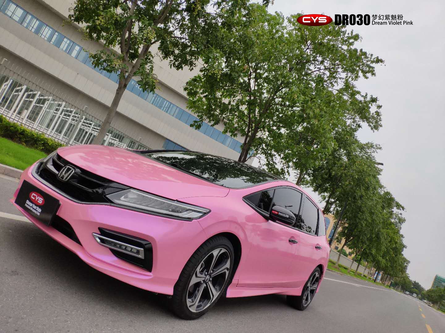 本田杰德梦幻紫魅粉dr030车身改色贴膜