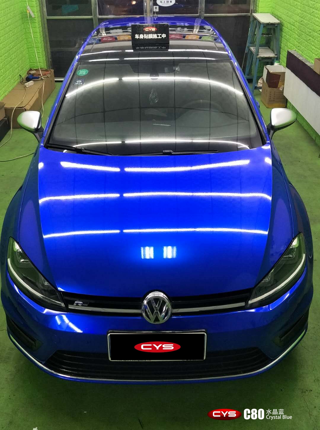 大众高尔夫7水晶蓝c80