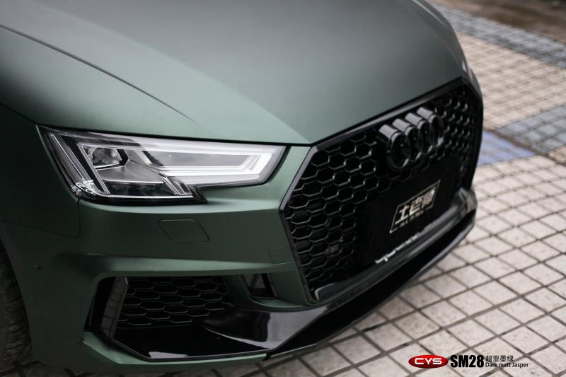 奥迪a4l超亚墨绿sm28