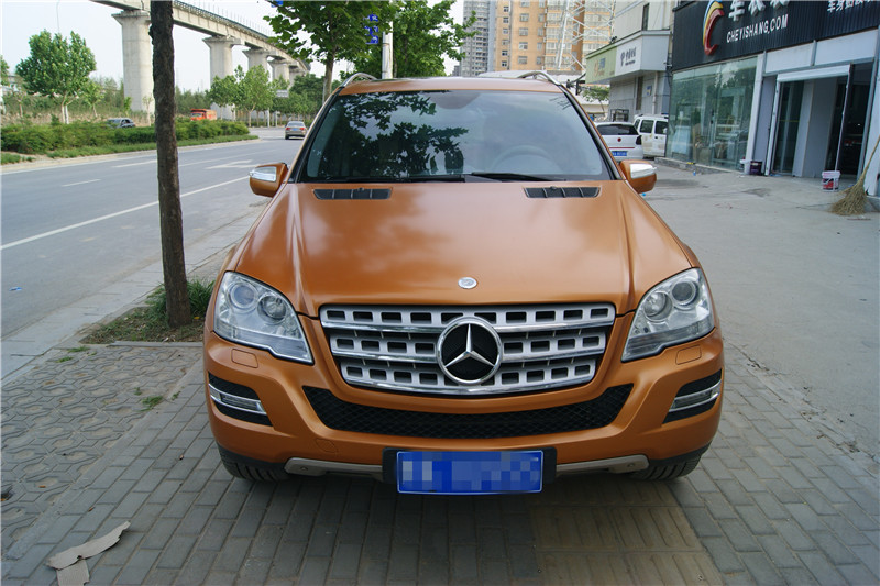 车衣裳奔驰ml350全车身改色香槟金欣赏