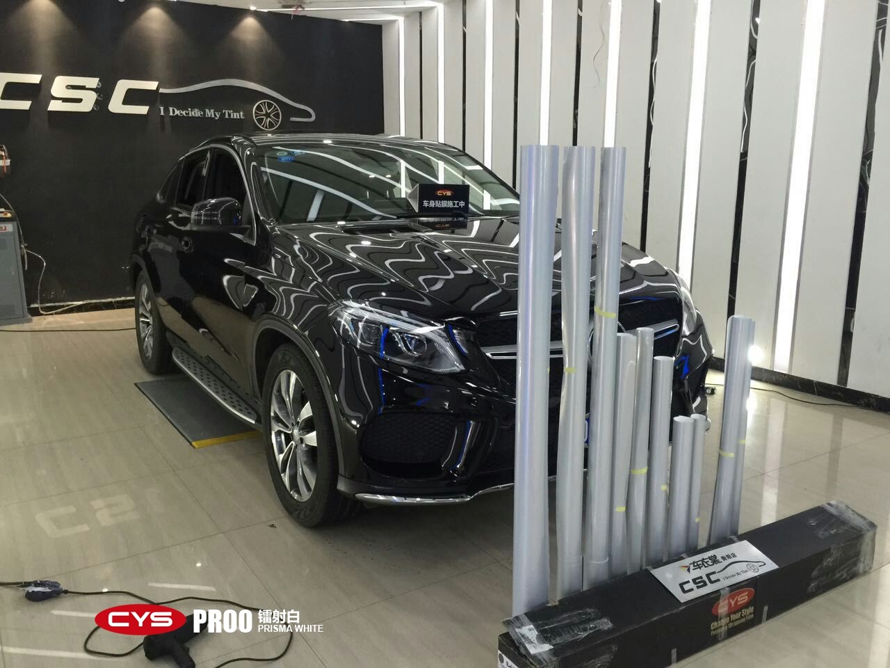 ����GLE����׳�����ɫ��Ĥ-ʩ��ǰ