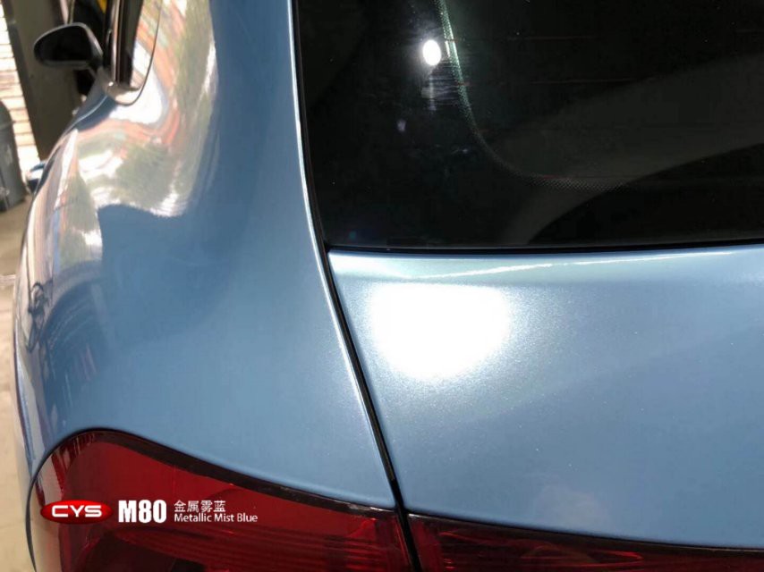 大众途锐金属雾蓝M80汽车改色 大众途锐金属雾蓝M80汽车改色